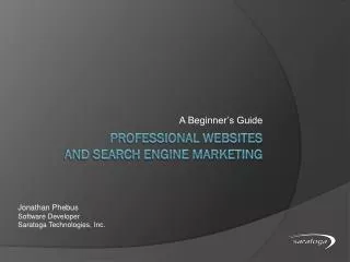 Professional Websites and Search Engine Marketing