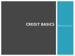 Credit basics - slide 1