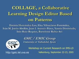 COLLAGE, a Collaborative Learning Design Editor Based on Patterns
