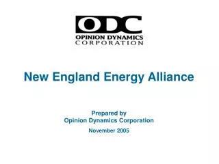 New England Energy Alliance Prepared by Opinion Dynamics Corporation November 2005