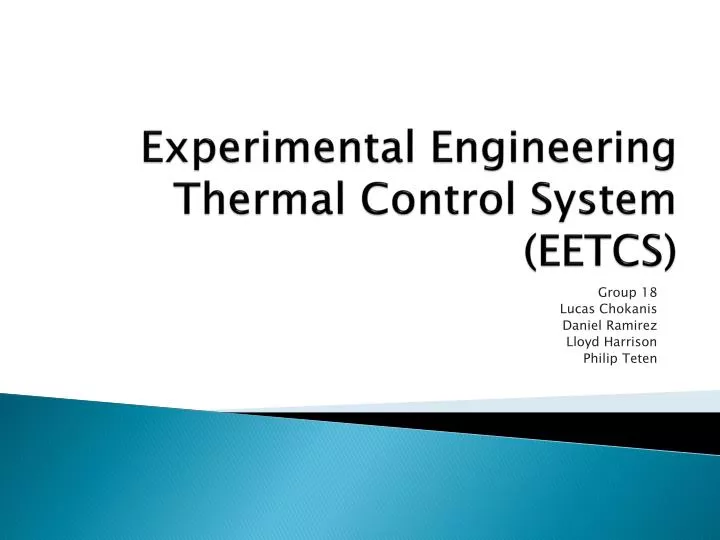 experimental engineering thermal control system eetcs