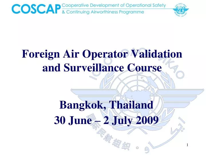 foreign air operator validation and surveillance course