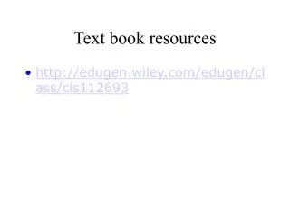 Text book resources