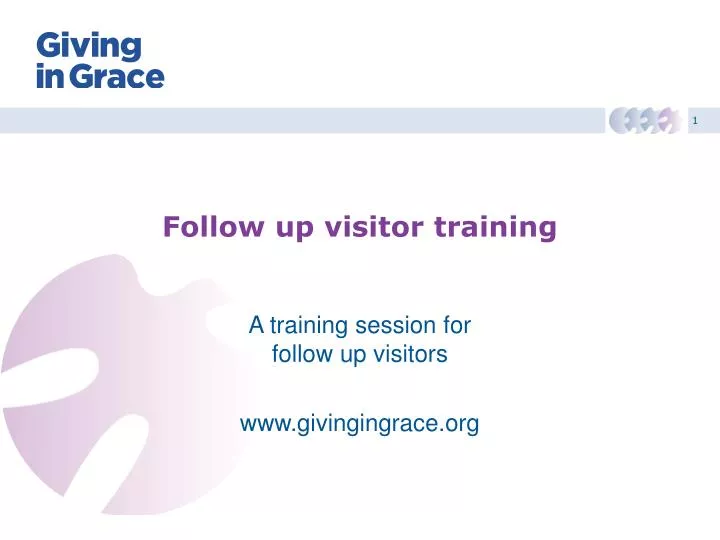 follow up visitor training