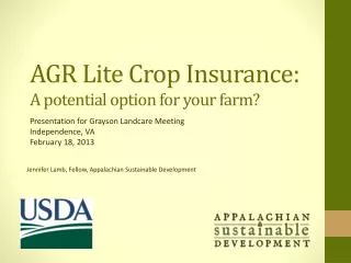 AGR Lite Crop Insurance: A potential option for your farm?