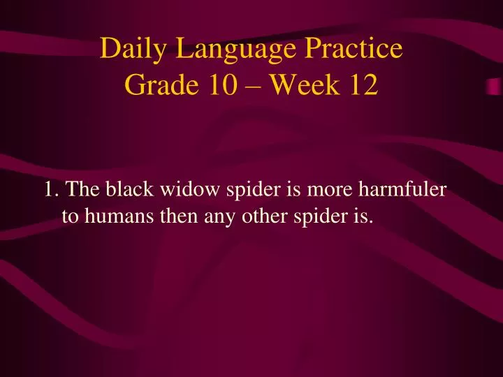 daily language practice grade 10 week 12