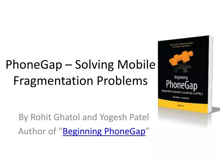 phonegap solving mobile fragmentation problems