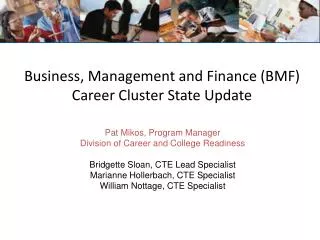 Business, Management and Finance (BMF) Career Cluster State Update