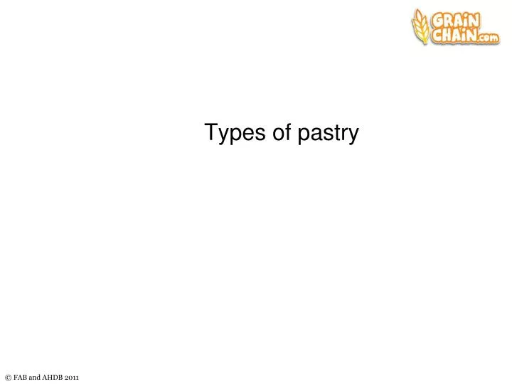 types of pastry