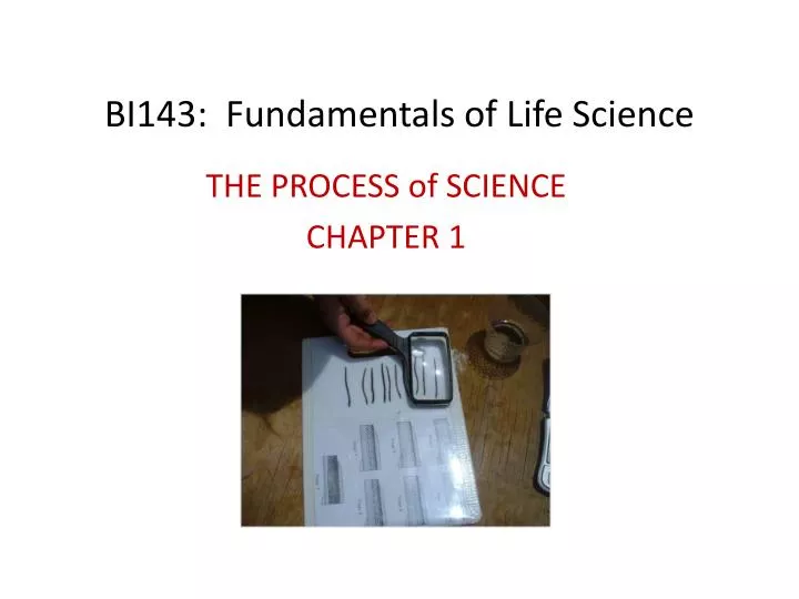 bi143 fundamentals of life science