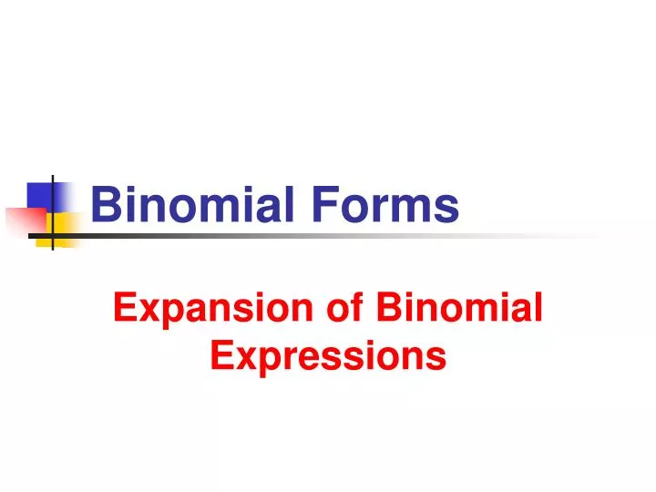 binomial forms
