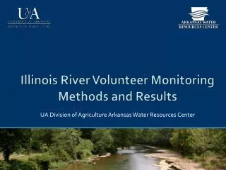 Illinois River Volunteer Monitoring Methods and Results