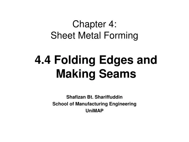 chapter 4 sheet metal forming