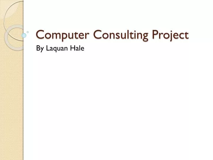 computer consulting project