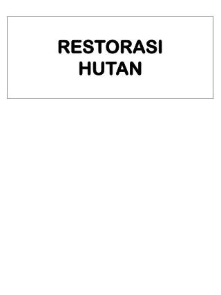 RESTORASI HUTAN