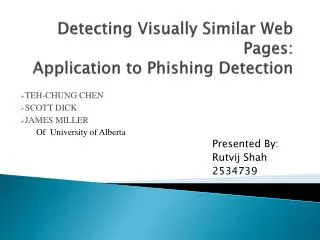 Detecting Visually Similar Web Pages: Application to Phishing Detection