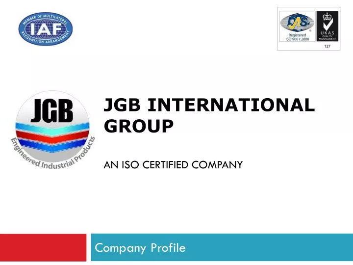 jgb international group an iso certified company