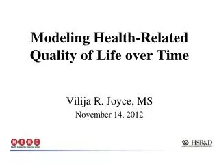 Modeling Health-Related Quality of Life over Time