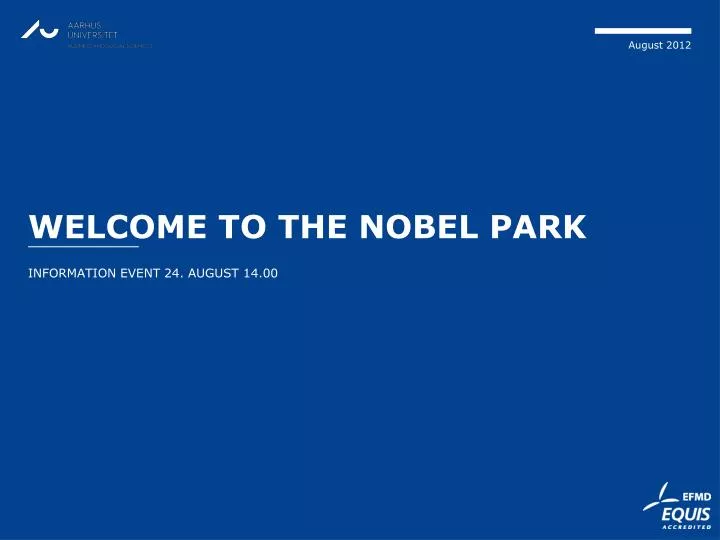 welcome to the nobel park