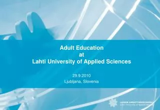 Adult Education at Lahti University of Applied Sciences