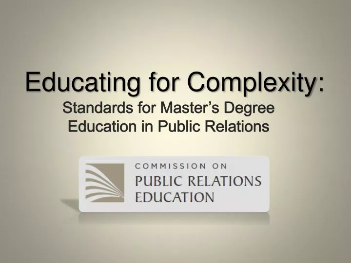 standards for master s degree education in public relations