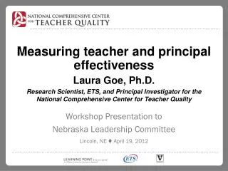 Measuring teacher and principal effectiveness