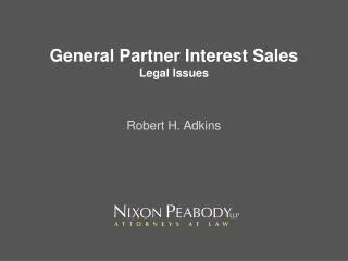 General Partner Interest Sales Legal Issues
