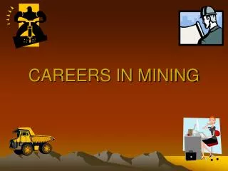 CAREERS IN MINING