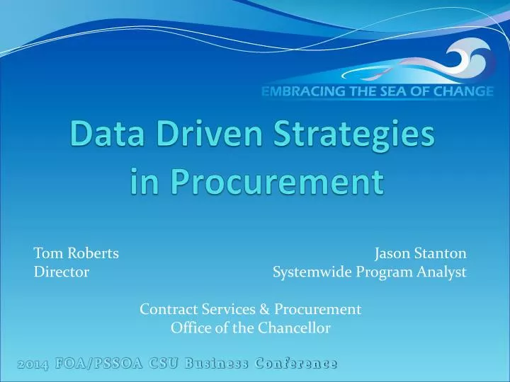 data driven strategies in procurement