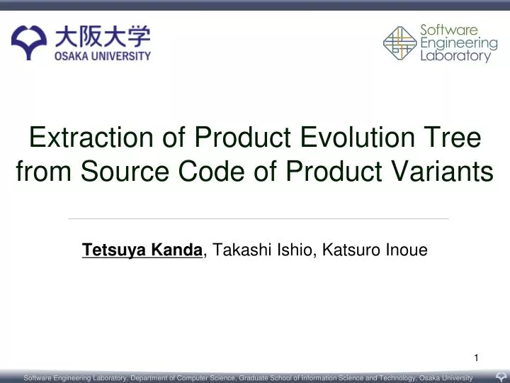 extraction of product evolution tree from source code of product variants