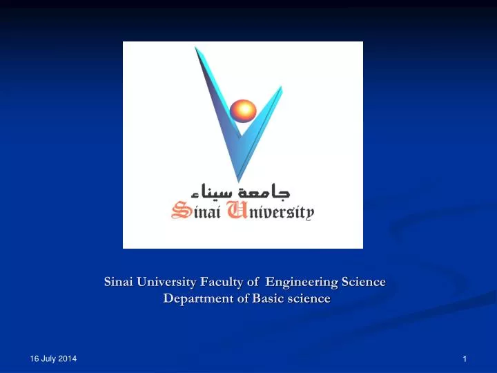 sinai university faculty of engineering science department of basic science