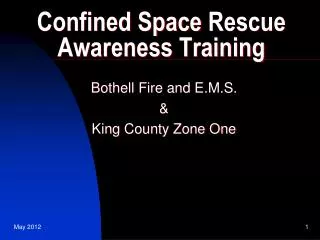 Confined Space Rescue Awareness Training