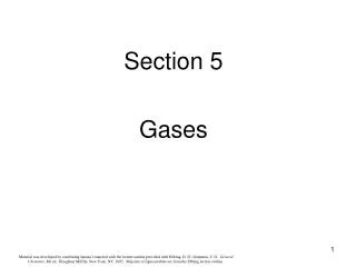 Section 5 Gases