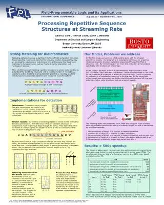 Processing Repetitive Sequence Structures at Streaming Rate