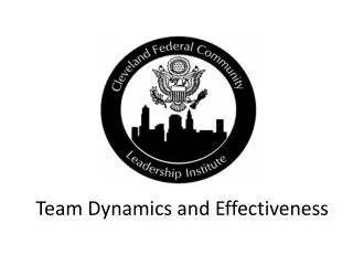 Team Dynamics and Effectiveness