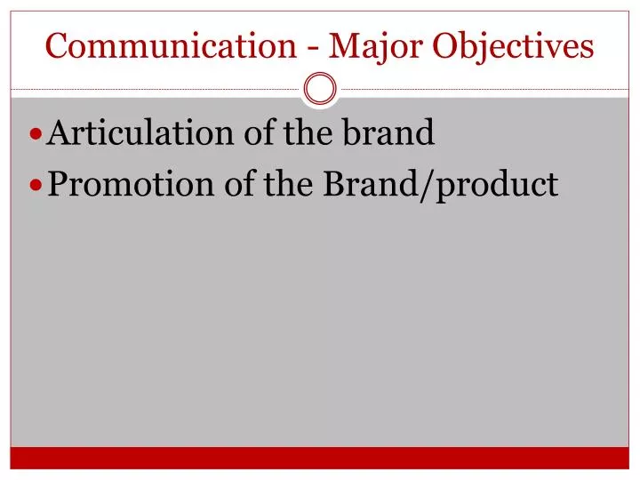 communication major objectives