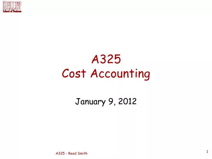 a325 cost accounting