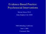 Evidence-Based Practice: Psychosocial Interventions - slide 1
