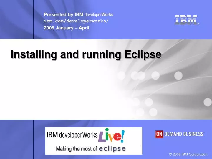 installing and running eclipse