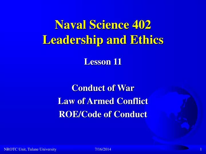 naval science 402 leadership and ethics