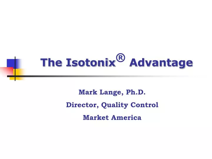the isotonix advantage