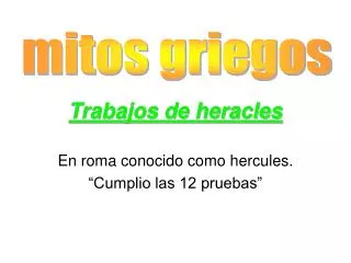 Trabajos de heracles