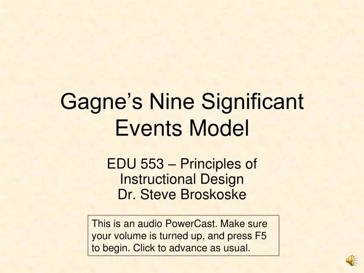 gagne s nine significant events model