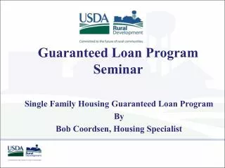 Guaranteed Loan Program Seminar