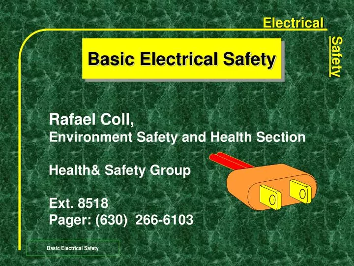 basic electrical safety