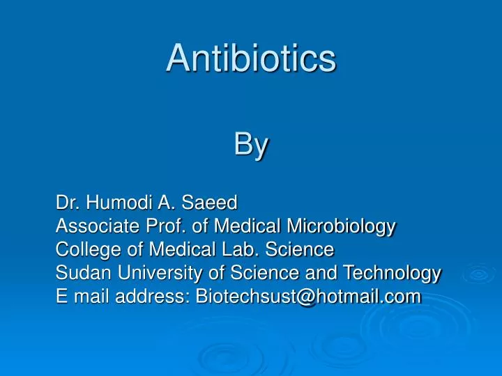antibiotics by