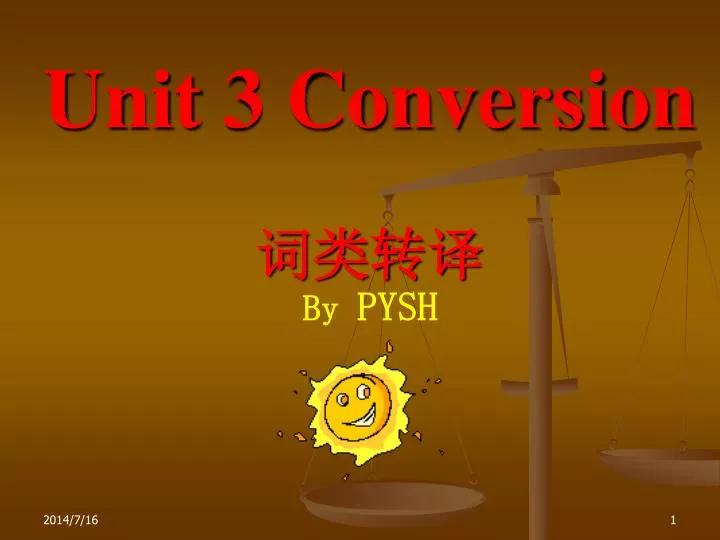 unit 3 conversion