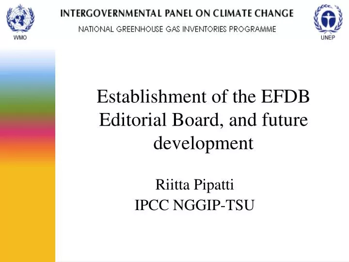 establishment of the efdb editorial board and future development