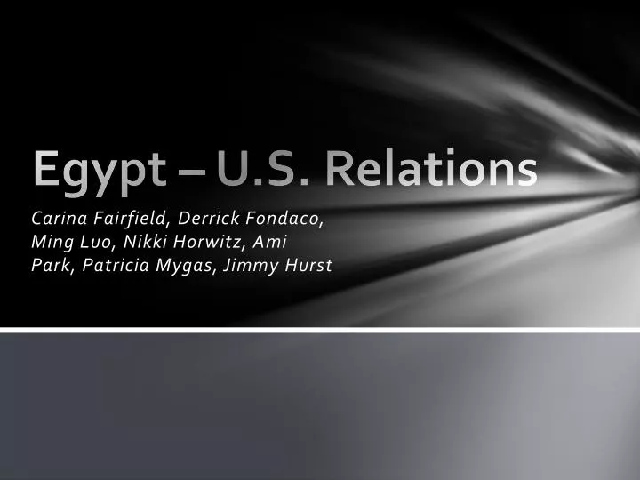egypt u s relations