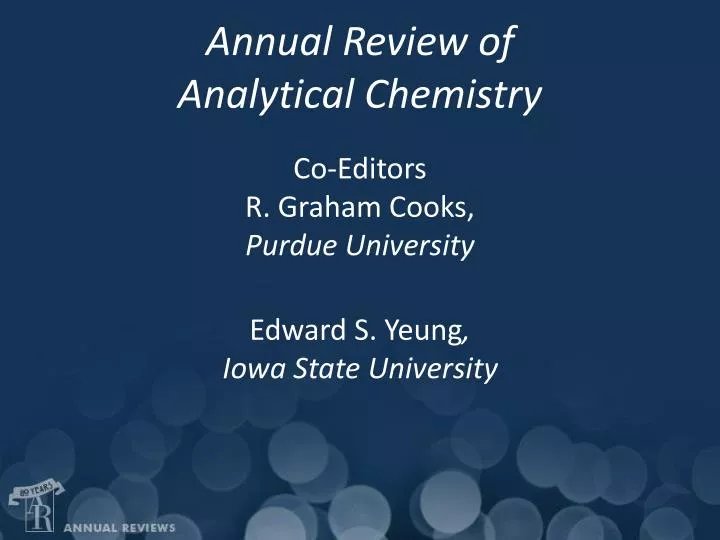 annual review of analytical chemistry